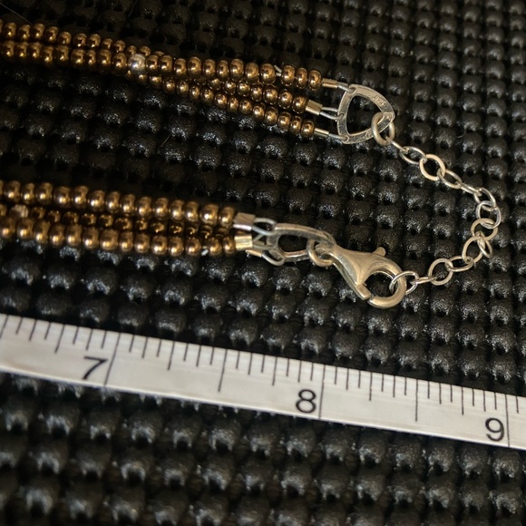 Silpada Gold and Silver color beaded triple layered necklace - Picture 3 of 3